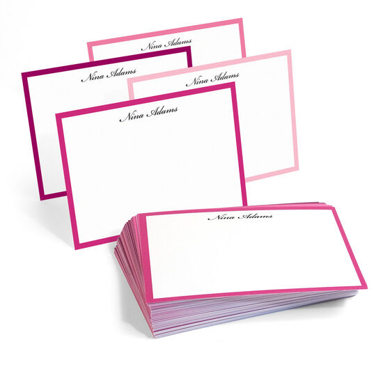 The Washington Cherry Border Flat Note Cards Collection